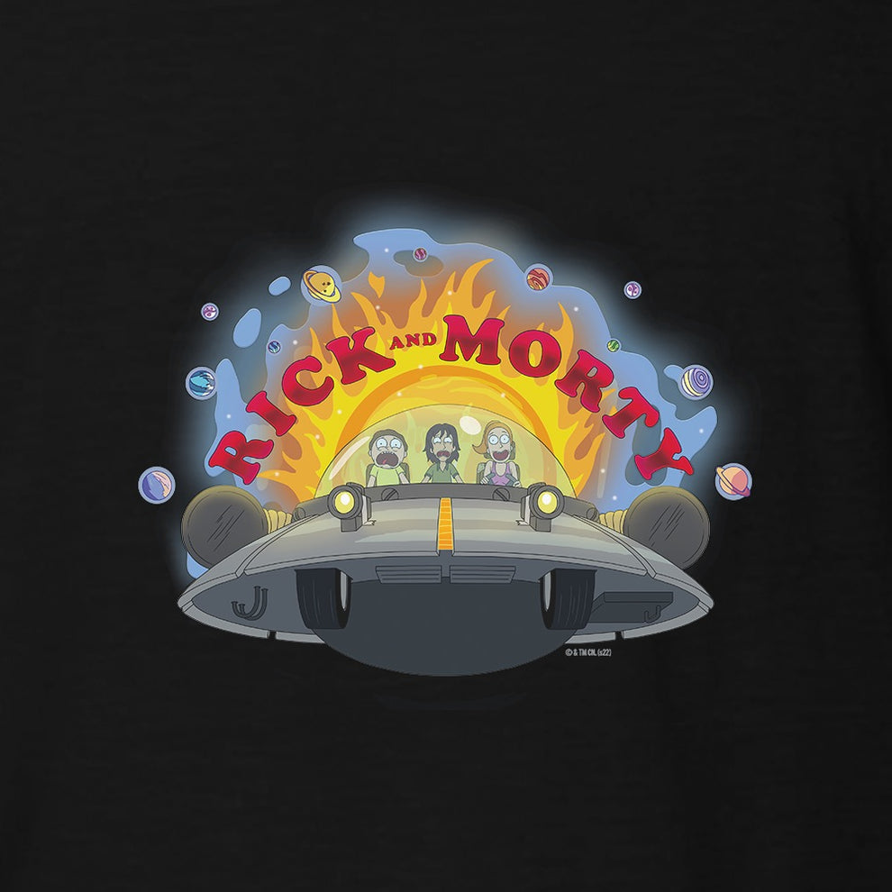 Rick and Morty Spaceship Adult Short Sleeve T-Shirt