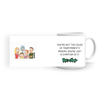 Rick and Morty Symptom of Misery White Mug