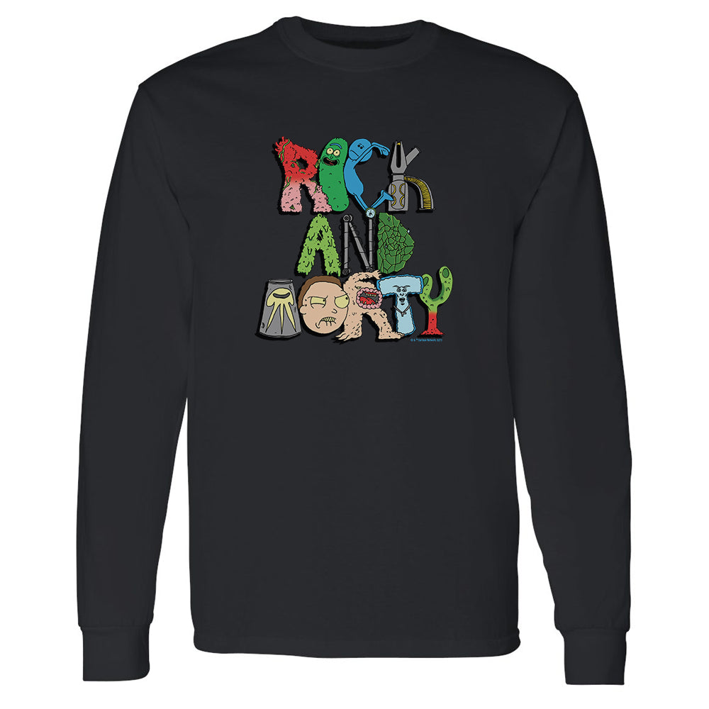 Rick and Morty Word Art Long Sleeve T-Shirt