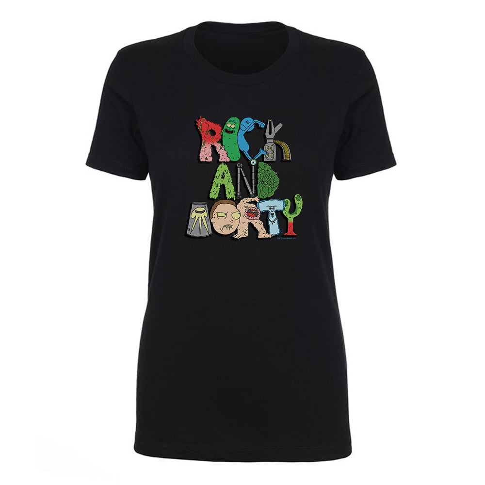 Rick and Morty Word Art Women's Short Sleeve T-Shirt