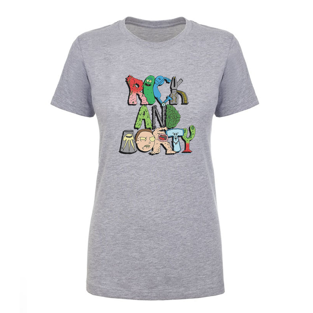 Rick and Morty Word Art Women's Short Sleeve T-Shirt