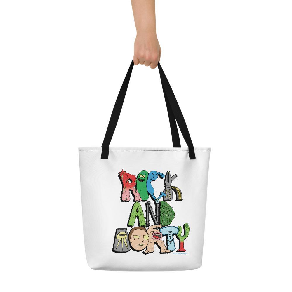 Rick and Morty Word Art Premium Tote Bag