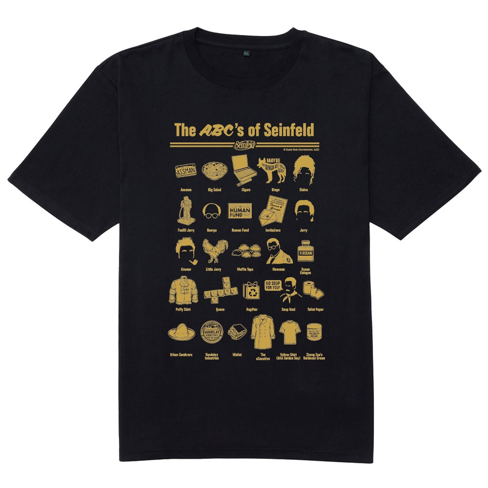 Seinfield ABC's of Seinfeld Men's Short Sleeve T-Shirt