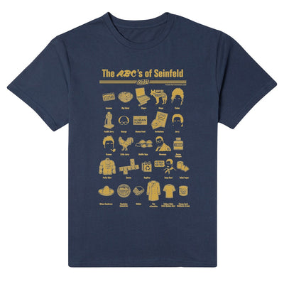 Seinfield ABC's of Seinfeld Men's Short Sleeve T-Shirt