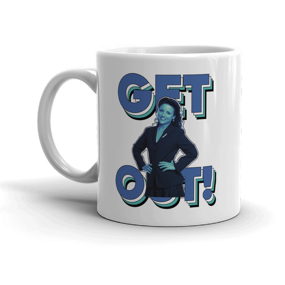 Seinfield Get Out White Mug