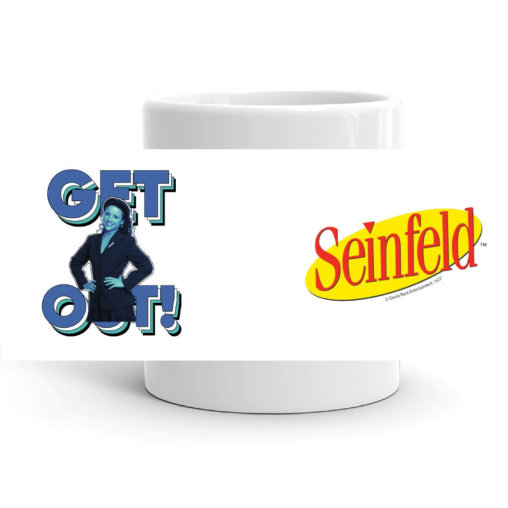 Seinfield Get Out White Mug