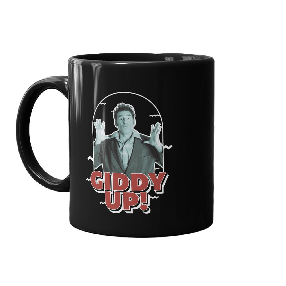 Seinfield Giddy Up Black Mug