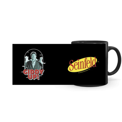 Seinfield Giddy Up Black Mug