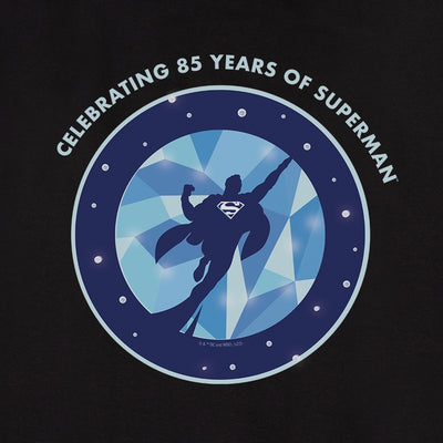 Superman Celebrating 85 Years Speeding Bullet Emblem Hooded Sweatshirt