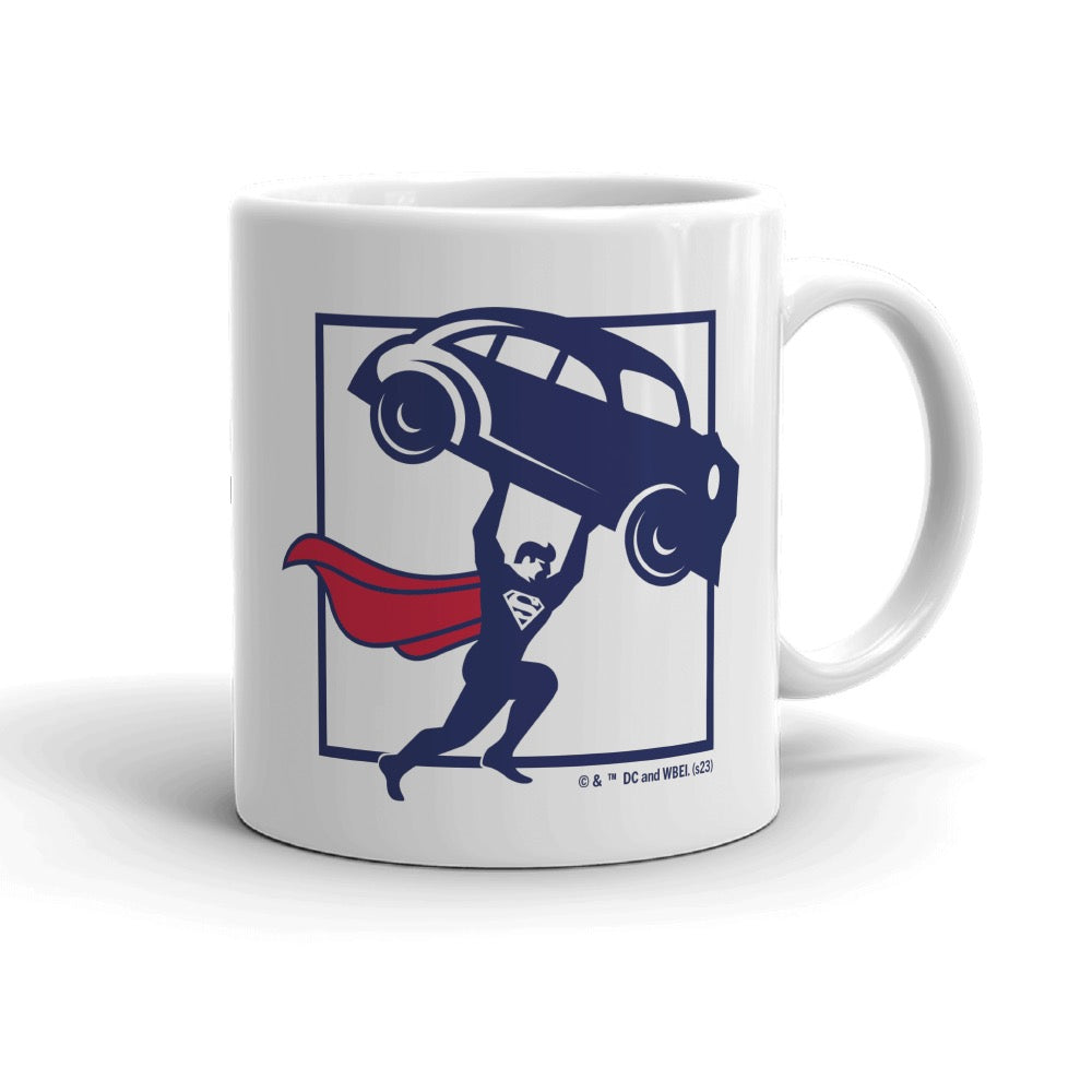 Superman 85 Years Logo White Mug