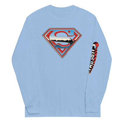 Superman Retro Logo Adult Long Sleeve T-Shirt