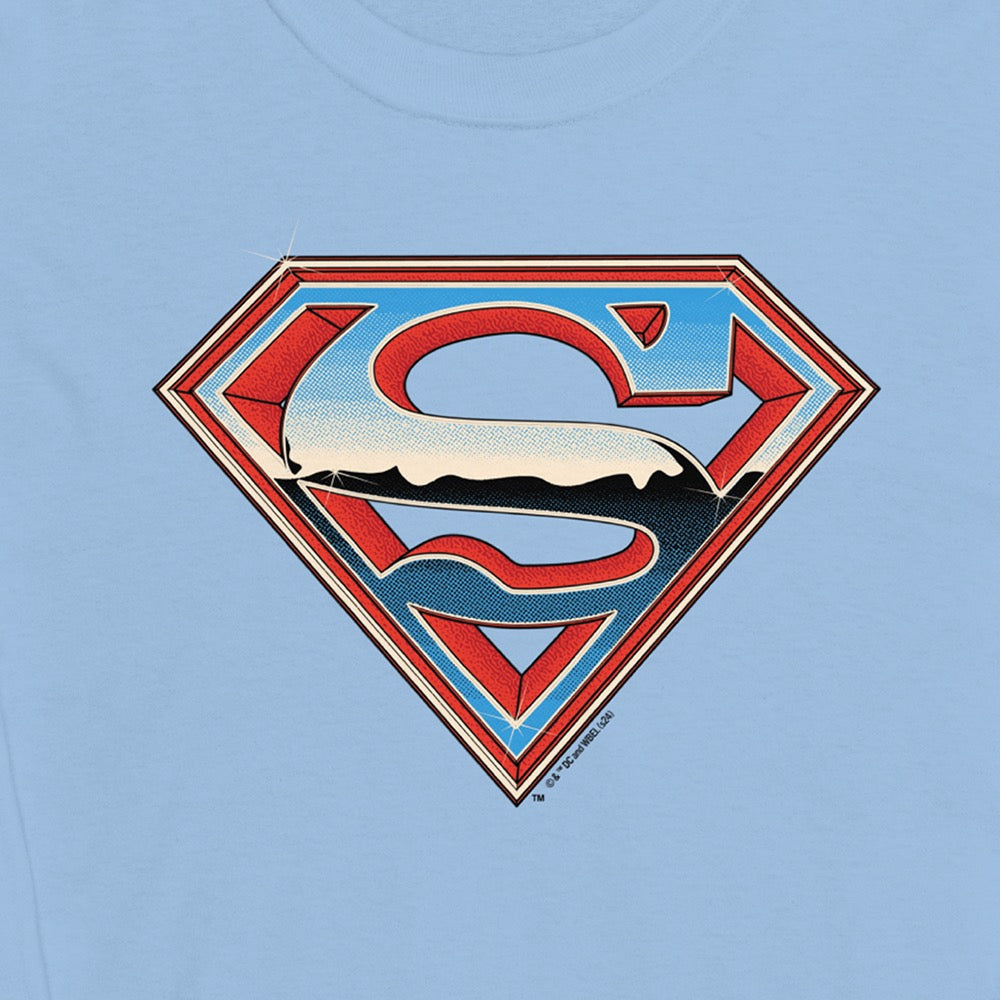 Superman Retro Logo Adult Long Sleeve T-Shirt