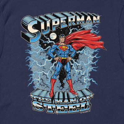 Superman The Man of Steel Adult T-Shirt