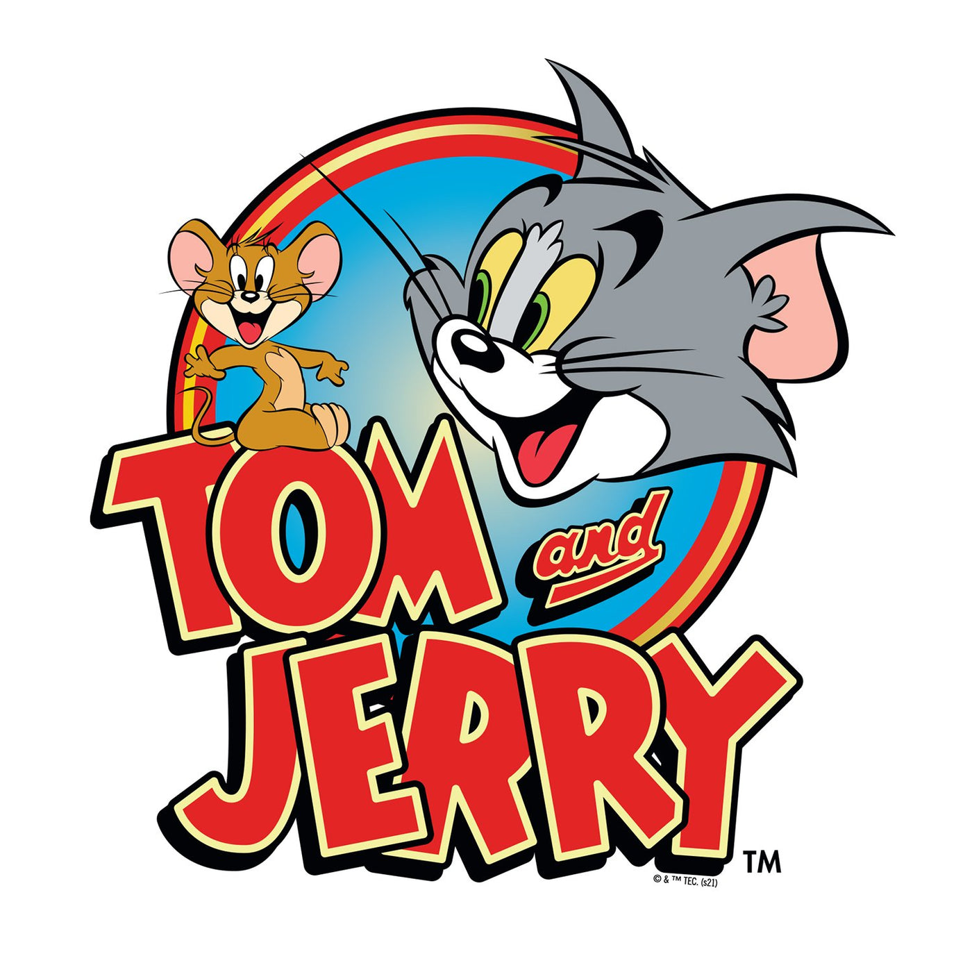 Tom and Jerry Logo Adult Fleece Hooded Sweatshirt