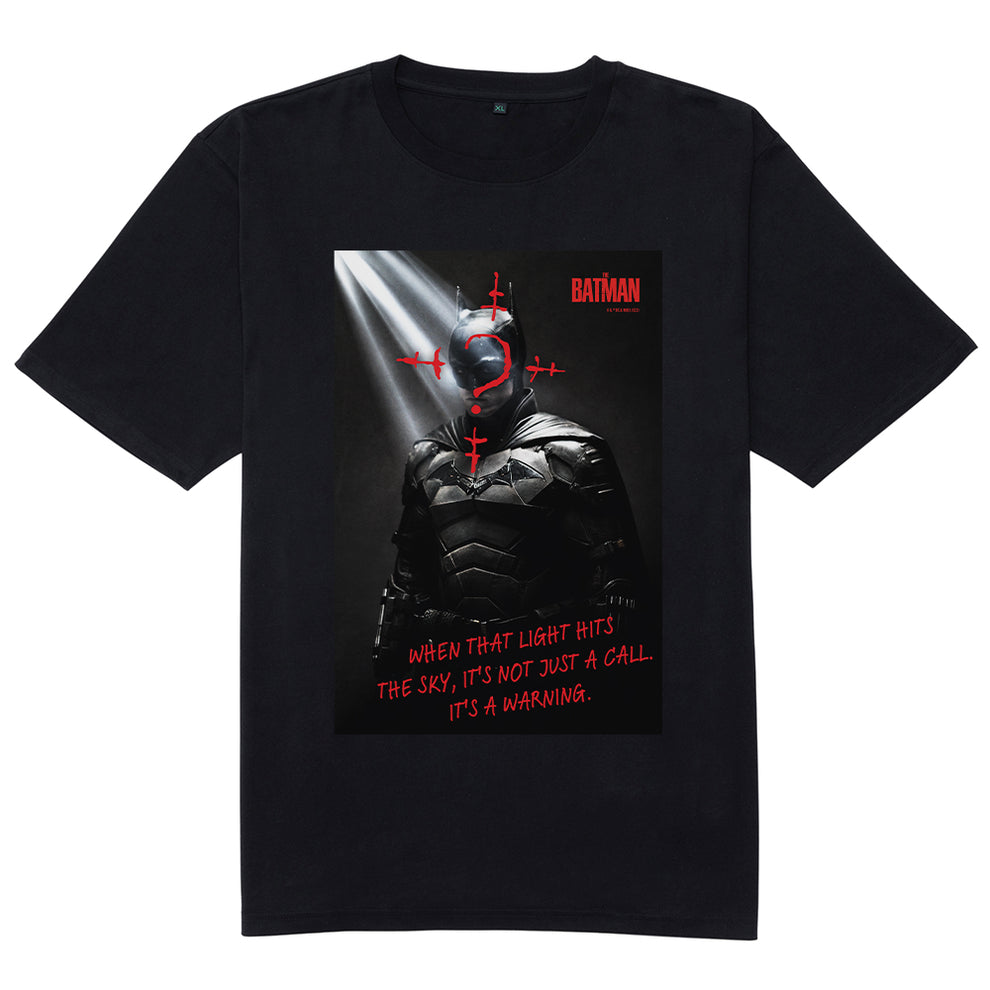 The Batman Warning Light Adult Short Sleeve T-Shirt