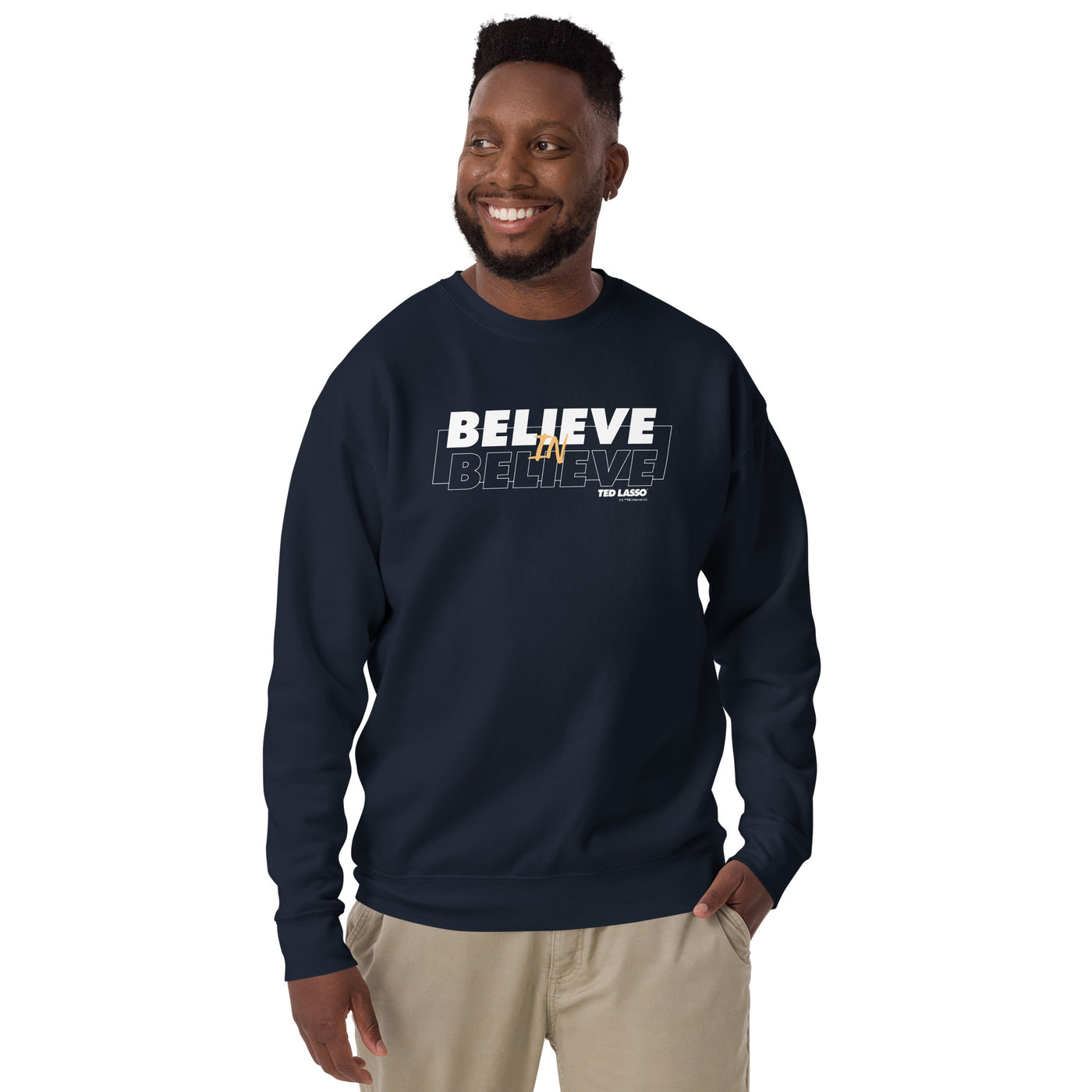 Ted Lasso Believe in Believe Fleece Crewneck Sweatshirt