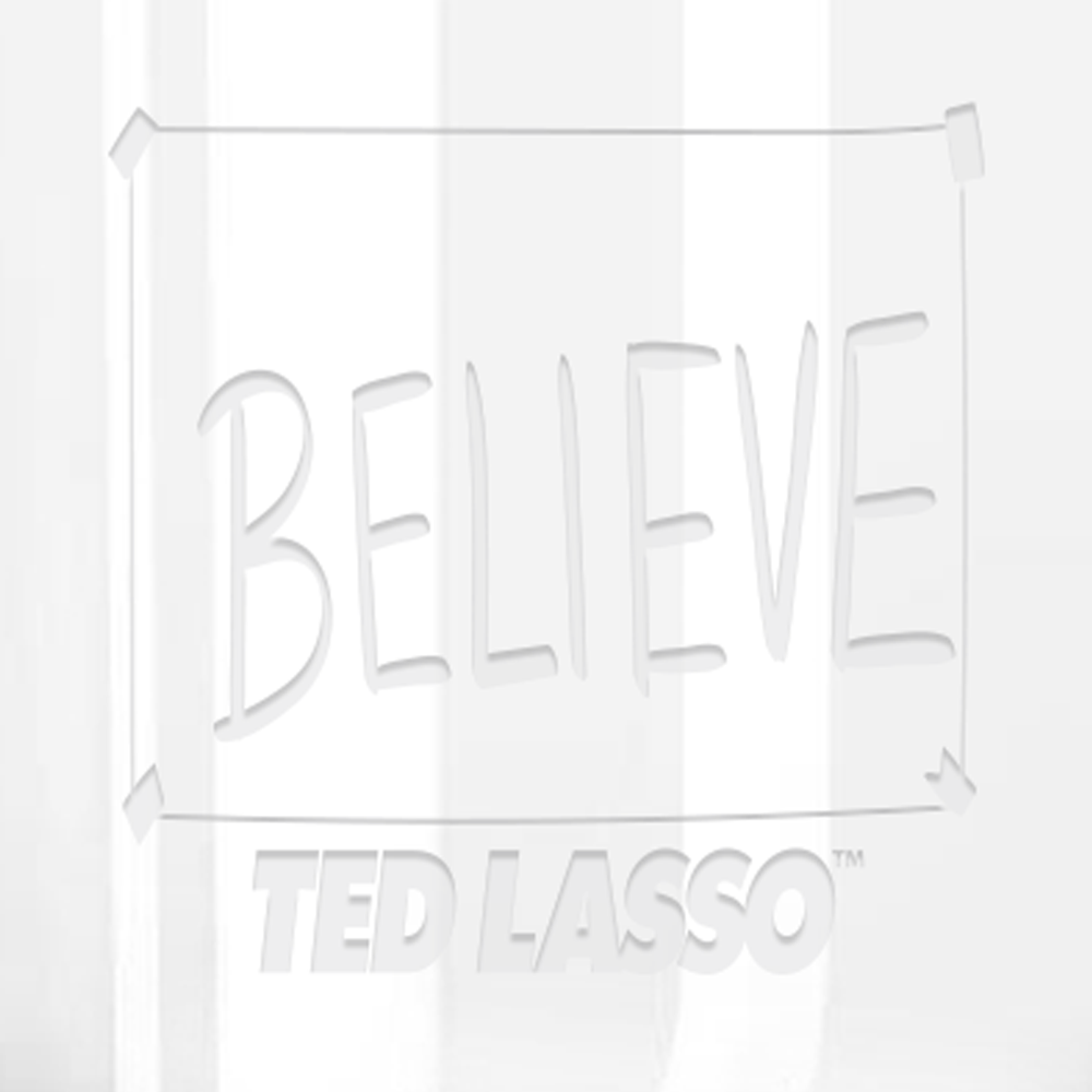 Ted Lasso Believe Rocks Glass