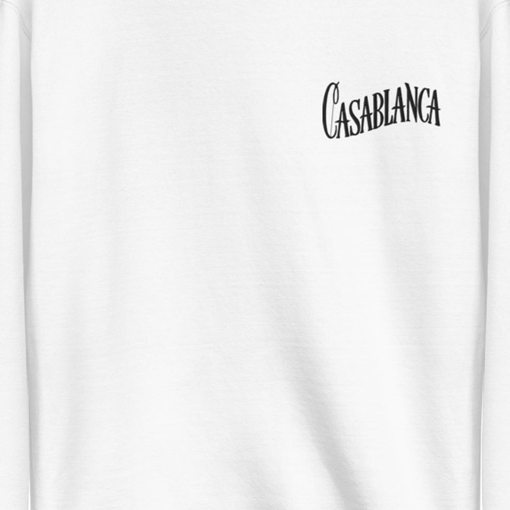 WB100 Casablanca Quotes Embroidered Fleece Crewneck Sweatshirt
