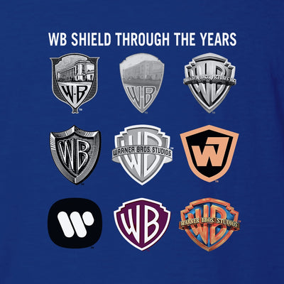 WB 100 Shields Throughout the Years Adult Short Sleeve T-Shirt