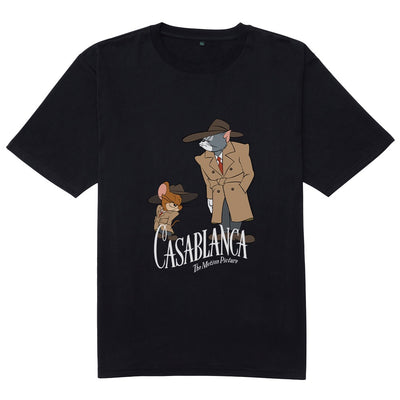 WB 100 Tom & Jerry x Casablanca Crossover Adult Short Sleeve T-Shirt