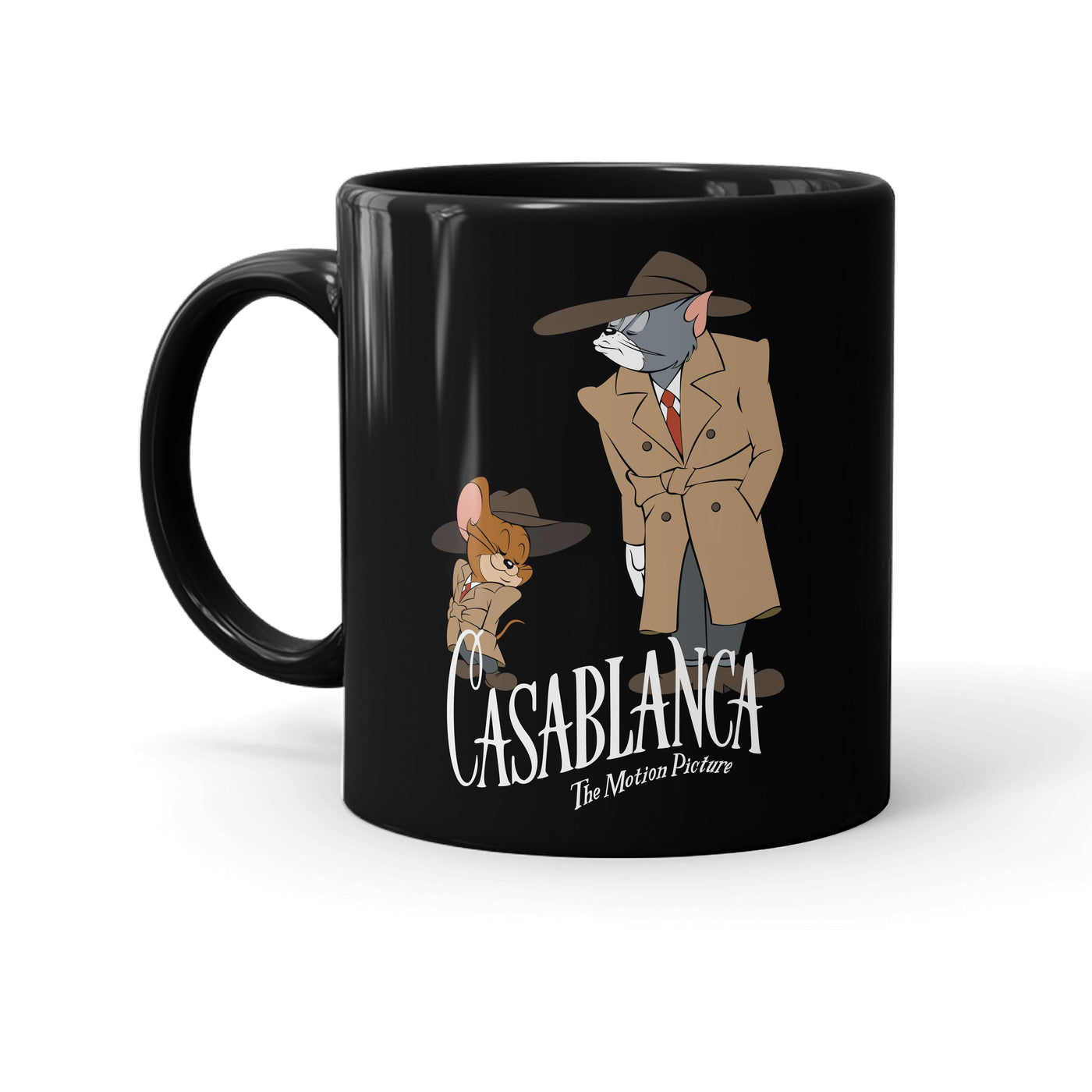 WB 100 Tom and Jerry x Casablanca Black Mug